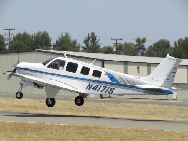 Beechcraft Bonanza (36) (N4171S) - Taking off RWY 24