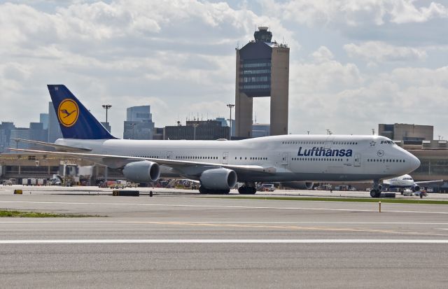 BOEING 747-8 (D-ABYR) - Bremen Beauty @ KBOS Logan Airport