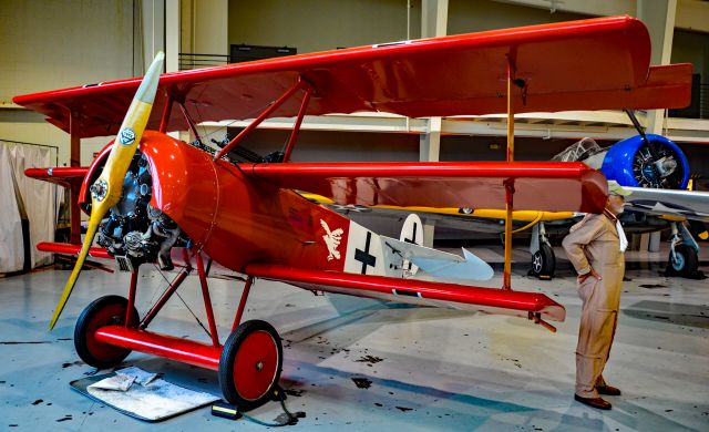 N900TP — - N900TP Fokker Dr.I Triplane C/N 001TP (2003 Replica) - Boom Powell Aeroplane Pilot Military Aviation Museum - Military Aviation Museumbr /Virginia Beach Airport (42VA)br /Photo: TDelCorobr /July 21, 2018