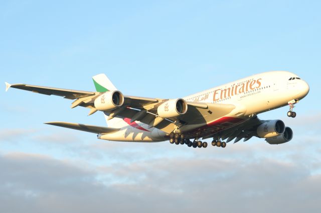 Airbus A380-800 (A6-EUC) - Emirates in the morning light.