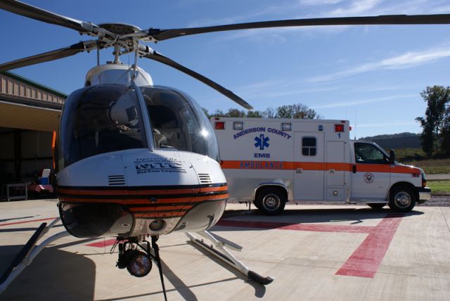 N407UT — - Lifestar based out of Andersonville, Tennessee. Picture taken with local med unit.