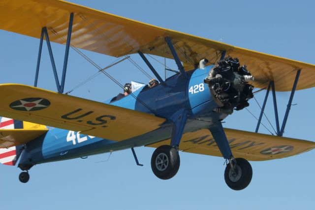 — — - Boeing Stearman Landing at Pioner Airport EAA Grounds Oshkosh Aug. 27, 2011