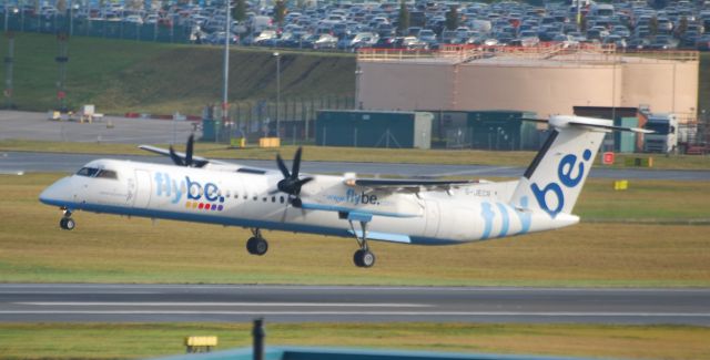 de Havilland Dash 8-100 (G-JECR) - From Freeport carpark