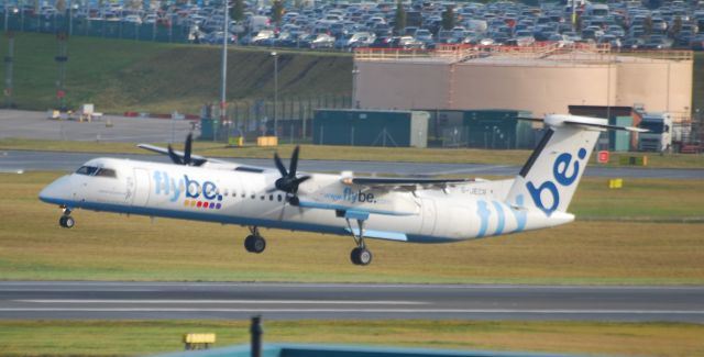 de Havilland Dash 8-100 (G-JECR) - From Freeport carpark