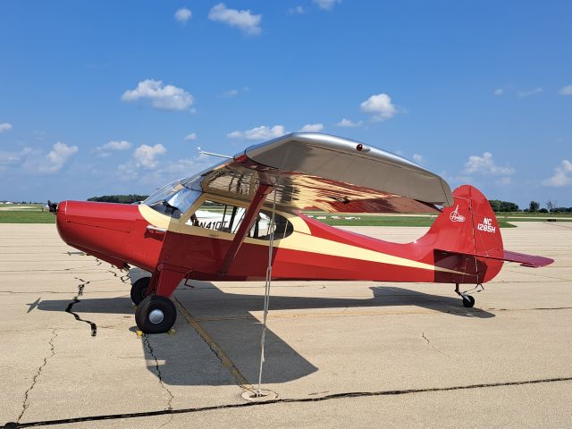 AERONCA Sedan (N1258H) - Which County Airport KSQI 22 July 2023. br /A pretty Aeronca tied down for the night.br /Gary C Orlando Photo 