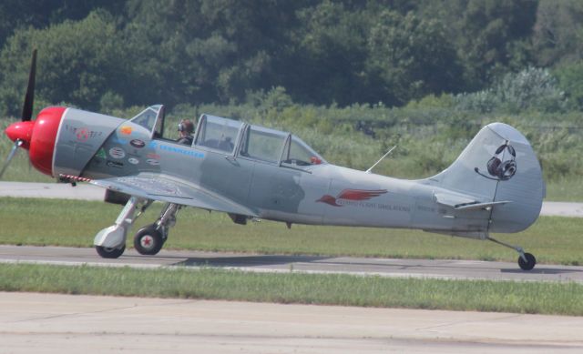 N621TW — - On ramp watching Yak-52 taxiing in on "Alpha" at Gary Regional Airport.