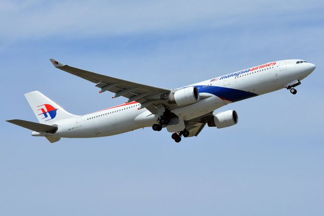 Airbus A330-300 (9M-MTC) - Getting airborne off runway 23 and home to Kuala Lumpur, Malaysia. Thursday 13th March 2014.