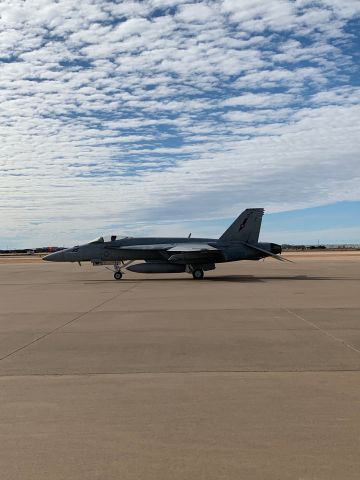 McDonnell Douglas FA-18 Hornet — - A NAWDC F/A-18E Super Hornet sits on the ramp at Ft. Worth Alliance Airport on Sunday, December 2, 2018.