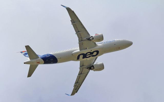 Airbus A320 (D-AVVB) - airbus industrie a320-251n (wl) neo d-avvb doing a missed approach at shannon today 27/4/16.