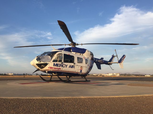 KAWASAKI EC-145 (N145LF) - Mercy Air 19, flying for Rady Children's Hospital as the "CHET Kid Copter".