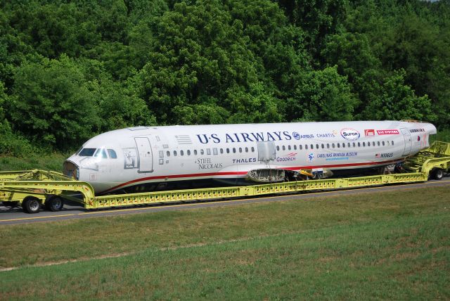 Airbus A320 (N106US) - Flight 1549 on final to CLT via I-77 South, passing through Cornelius, NC (where some of the passengers live). 6/10/11