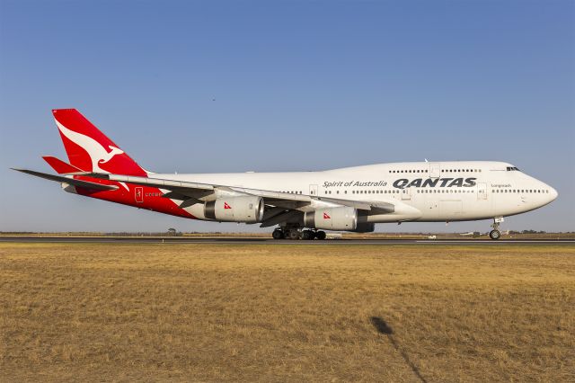 Boeing 747-400 (VH-OJU) - Qantas (VH-OJU) Boeing 747-438(ER) at Avalon Airport 