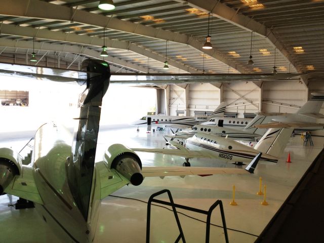 — — - in the hangar at western airways