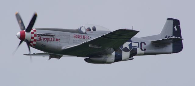 North American P-51 Mustang (N51HR) - GREENWOOD LAKE AIRPORT, WEST MILFORD, NEW JERSEY, USA-JUNE 11, 2023: Seen by RF at the 2023 Greenwood Lake Airshow was this P-51 Mustang, the "Jacqueline", Serial No AAF 44-63542.