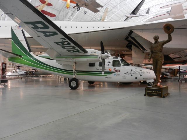 Aero Commander 500 (N500RA) - Bob Hoover's Aero Commander And His Bronze Statue Together, R.I.P Bob Hoover, He Was A Very Great Man!