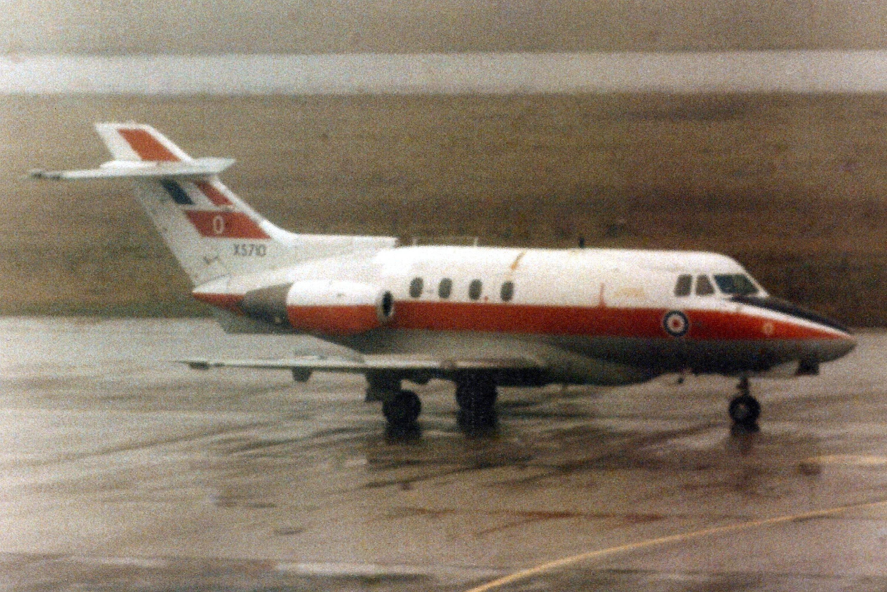 Hawker Siddeley HS-125-400 (XS710) - Seen here on 5-Dec-94.br /br /With the Royal Air Force from Apr-65 to Feb-97.br /Used as an instructional airframe at EGWC.