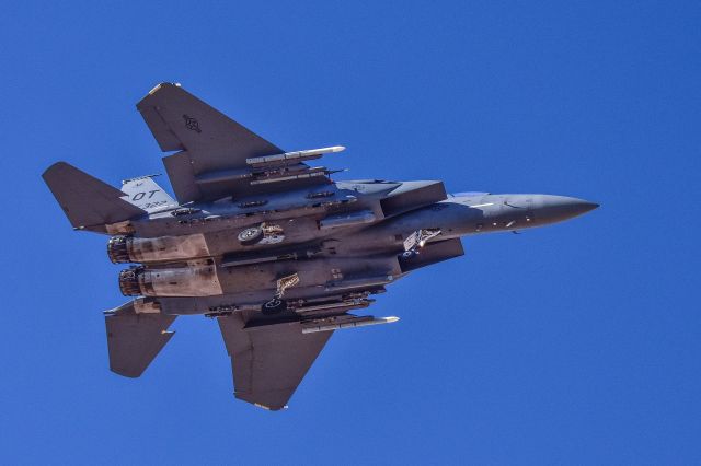 McDonnell Douglas F-15 Eagle — - F-15 landing 3L KLSV during Operation Red Flag