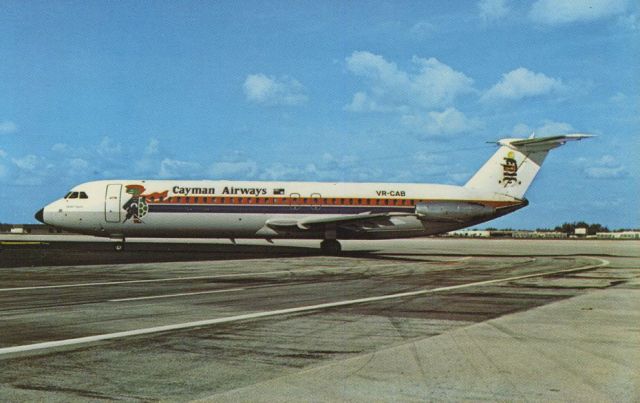 British Aerospace BAC-111 One-Eleven (VR-CAB) - SCANNED FROM POSTCARDbr /CAYMAN AIRWAYS