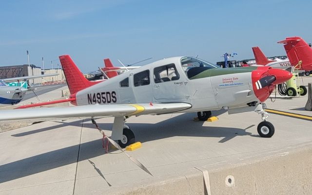 Piper Cherokee (N495DS) - On display at Dover Air Force Base for Thunder Over Dover 2022 - Delaware State University Piper PA-28R-201