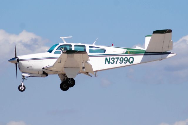 Beechcraft 35 Bonanza (N3799Q) - N3799Q arriving in San Jose.