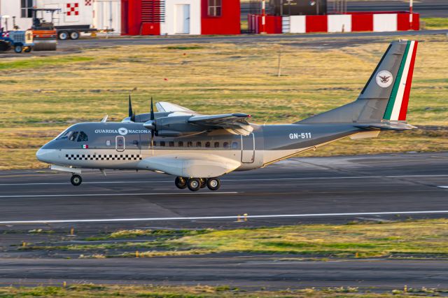 GN511 — - CASA CN-235-10 Guardia Nacional landing at Mexico City International Airport