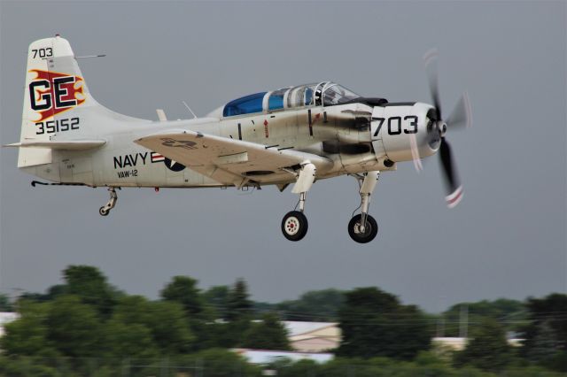 Douglas AD Skyraider (N65164) - Skyraider Take-Off at Oshkosh 2018