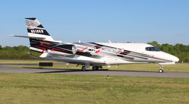 Cessna Citation Latitude (N518KB) - The Kyle Busch Group's Cessna Citation Latitude taxiing for departure from Boswell Field, Talladega Municipal Airport, AL, following NASCAR'S GEICO 500 race at Talladega Super Speedway - April 25, 2021.