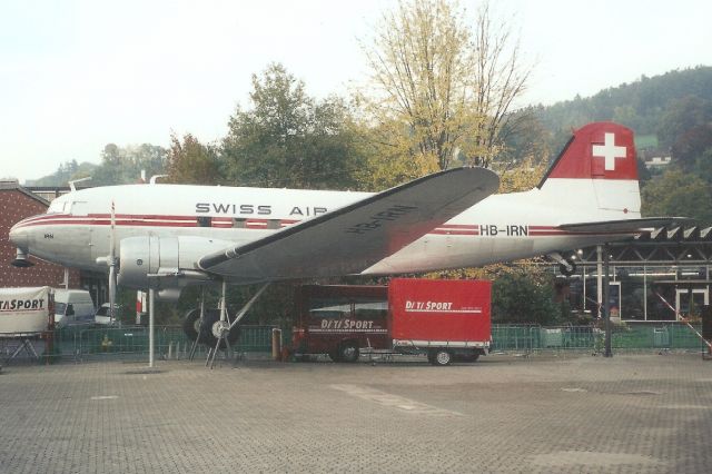 Douglas DC-3 (HB-IRN) - Seen here in Oct-01 on display at Verkehrshaus.br /br /With Swissair from Apr-47 to May-69.