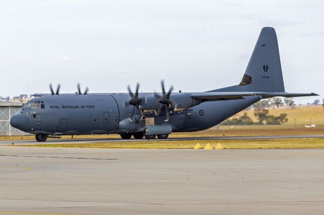 Lockheed EC-130J Hercules (A97466) - Royal Australian Air Force (A97-466) Lockheed C-130J-30 Hercules taxiing at Wagga Wagga Airport.