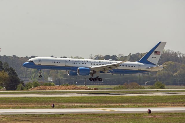 Boeing 757-200 (N80001) - Atlanta International Airport. South Parking Deck, top level.