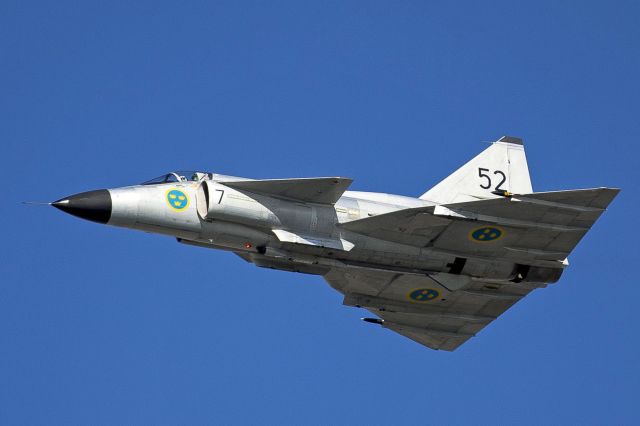 — — - Saab Viggen over Jersey Channel Islands RAF Display Sept 2012