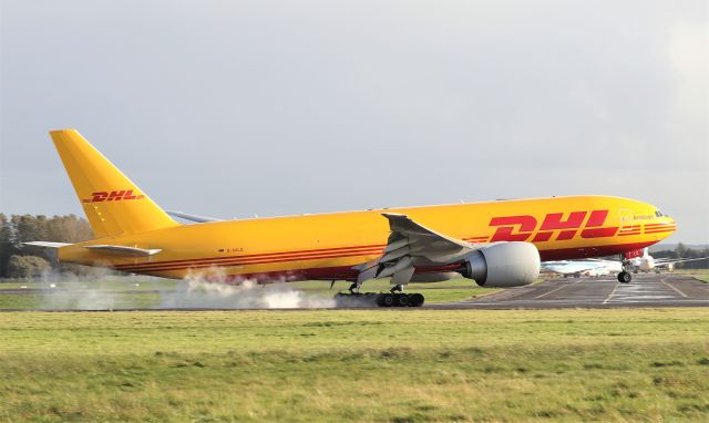 Boeing 777-200 (D-AALQ) - dhl b777-f d-aalq landing at shannon from frankfurt 3/10/21.