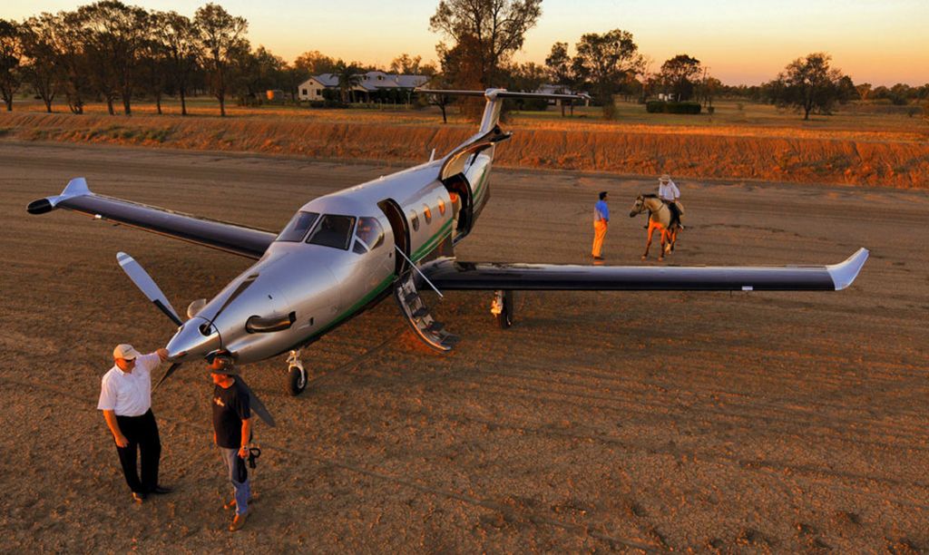 Pilatus PC-12 (VH-VTF) - There are still some jobs that really need a horse but having a PC12 to travel in is much, much quicker.