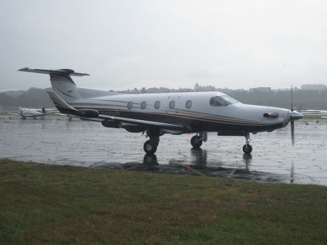 Pilatus PC-12 (GPD55) - Arriving from White Plains, NY (KHPN) in the pouring rain.