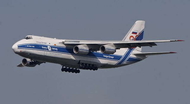 Antonov An-124 Ruslan (RA-82078) - landing approach in Leipzig