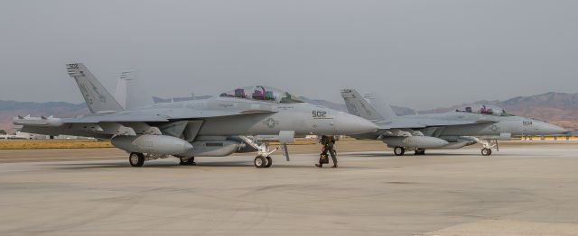 McDonnell Douglas FA-18 Hornet — - VAQ-133 "Wizards" EA-18G (168378, 168380)              Boise Airport (BOI/KBOI)                               