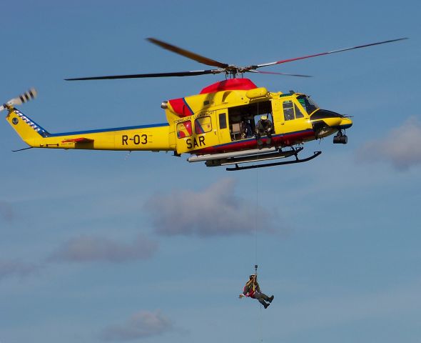 R03 — - SAR (Search And Rescue) Agusta Bell 412 SP at Dutch air base Volkel. Demo at Luchtmachtdagen, September 2011.