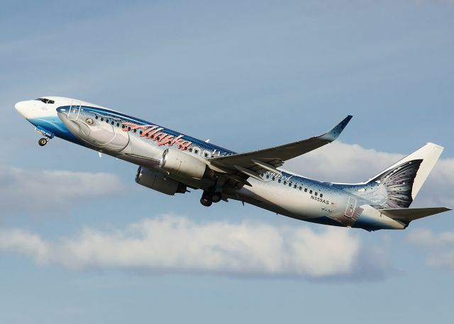 Boeing 737-800 (N559AS) - Alaska "Wild Seafood" on FlightAware.Com @ KBOS Logan !