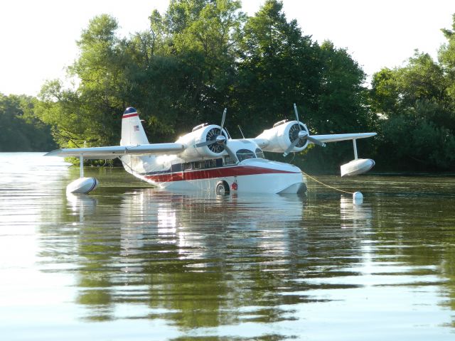 Grumman Goose (N600ZE) - A Grumman G-21A sits in the Seaplane Base at OSH17