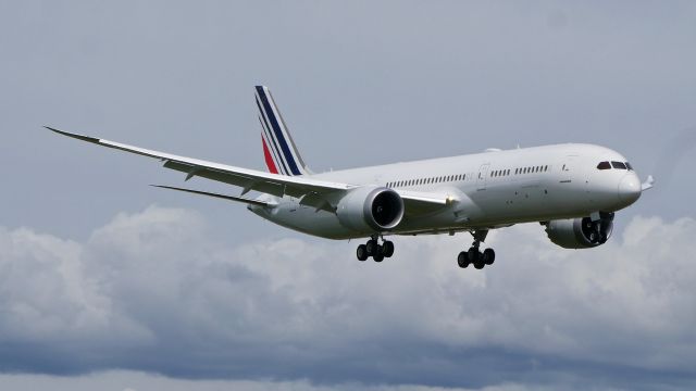 Boeing 787-9 Dreamliner (F-HRBJ) - BOE338 on final to Rwy 16R to complete a B1 flight on 6.3.20. (ln 1013 / cn 42497). #N1009N is a temporary reg.