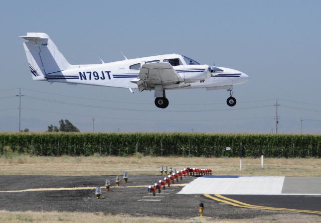 Piper PA-44 Seminole (N79JT) - Very Short Final, RWY Three-Zero, Merced Regional Airport.