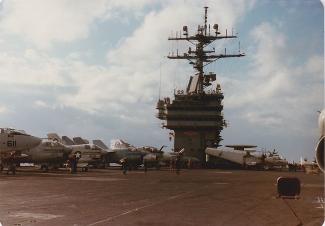 — — - Flight deck CVN69, 1985