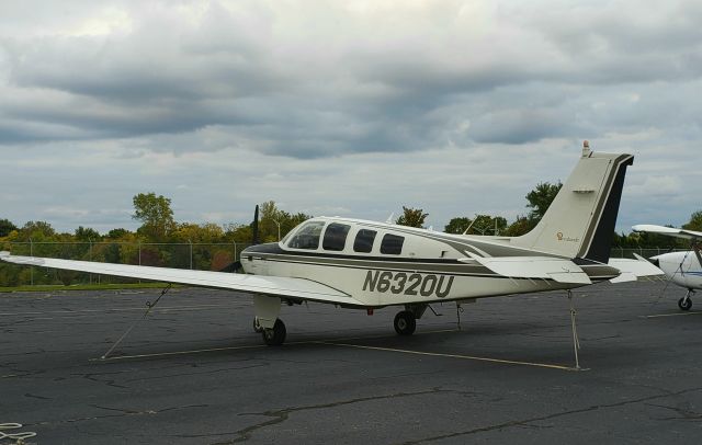 Beechcraft Bonanza (N6320U) - Cold day on the tiedowns!