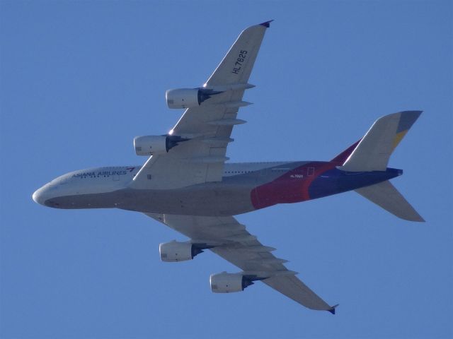 Airbus A380-800 (HL7625) - HL7625 Asiana Airlinesbr /1.3 Yearsbr /Airbus A380-800 (quad-jet) (A388)br /13-Mar-2015 A388/L Incheon Intl (RKSI / ICN) Los Angeles Intl (KLAX) 15:13 KST 09:01 PDT 9:48