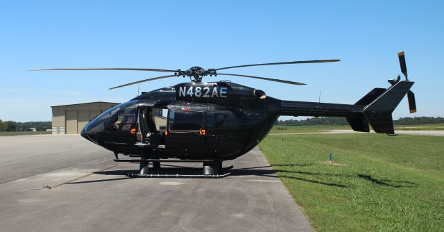 KAWASAKI EC-145 (N482AE) - A Eurocopter-Kawasaki EC-145 on the ramp at Pryor Regional Airport, Decatur, AL - August 16, 2019.