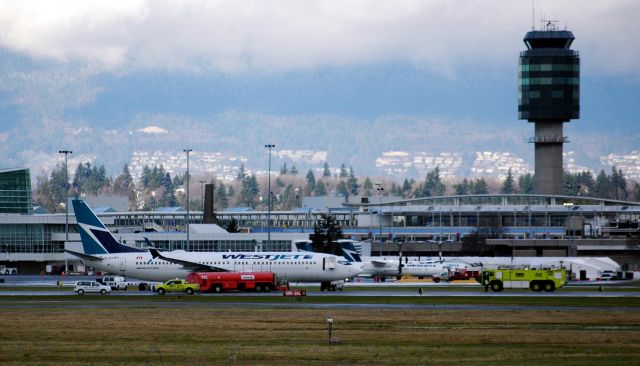 Boeing 737-800 (C-GVWA) -  WestJet 1876 Incident at YVRbr /br /February 01, 2016br /br /Vancouver International Airport’s South Runway is currently closed as a result of an aborted take-off by WestJet 1876, bound for Maui. All arrivals to and departures from YVR will occur on the North Runway. br /br /Emergency responders are on scene. There are no reported injuries. br /br /Passengers are being offloaded from the aircraft and transported to the terminal via bus. 