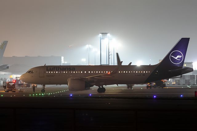 Airbus A320 (D-AINR) - Sunday evening fog