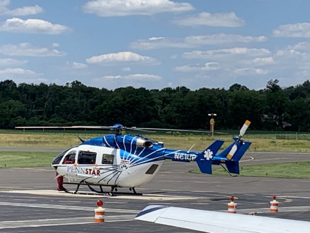 KAWASAKI EC-145 (N61UP) - N61UP (EC45) departing Wings Field (KLOM)br /Photo Date: June 24, 2021