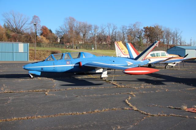 N16FM — - derelict jet trainer aircraft parked at Beaver County