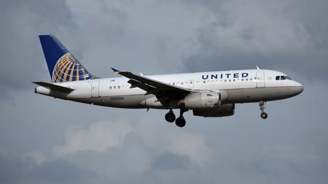 Airbus A319 (N802UA) - Taken ‎August ‎13, ‎2018 at Dallas Fort Worth International Airport.